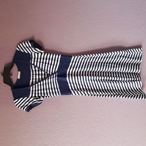 Navy Blue striped dress by Forever